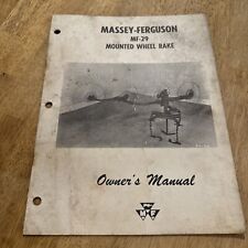 Vintage 1963 Massey Ferguson Mf 29 Mounted Wheel Rake picture