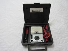 Vintage MAYCOR VOM Analog Multi Meter Tester Handheld, leads, manual and Case picture