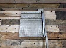 Vintage Boston Paper Cutter 12” Trimmer Heavy Duty Metal Guillotine US picture