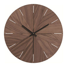 Silent Wooden Wall Clock Sweep Movement Vintage Rustic Wood Grain for Home picture