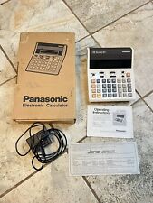 Panasonic JE-1650u Talking Calculator VINTAGE RARE W/ AC Adaptor, Box And Manual picture