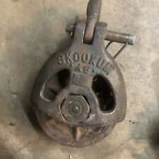 VINTAGE SKOOKUM A10 SINGLE ROPE PULLEY BLOCK & TACKLE picture