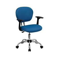 Flash Furniture Beverly Mid-Back Turquoise Mesh Padded Swivel Task Office Cha... picture
