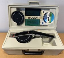 Vintage DYMO 1570 Label Maker Chrome Black w/ Original Case Embosser + Extras  picture