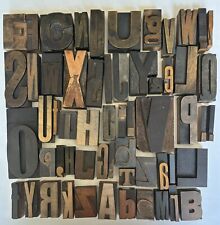 Assorted Vintage Letterpress Wood Type, Alphabet, Punctuation & Ampersand picture