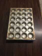 Vintage Large 24 Cupcake Muffin Pan Aluminum Heavy Duty Commercial Set Of 5 picture