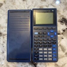 Vintage Texas Instruments TI-81 Graphing Calculator Blue  Slip Cover Tested picture